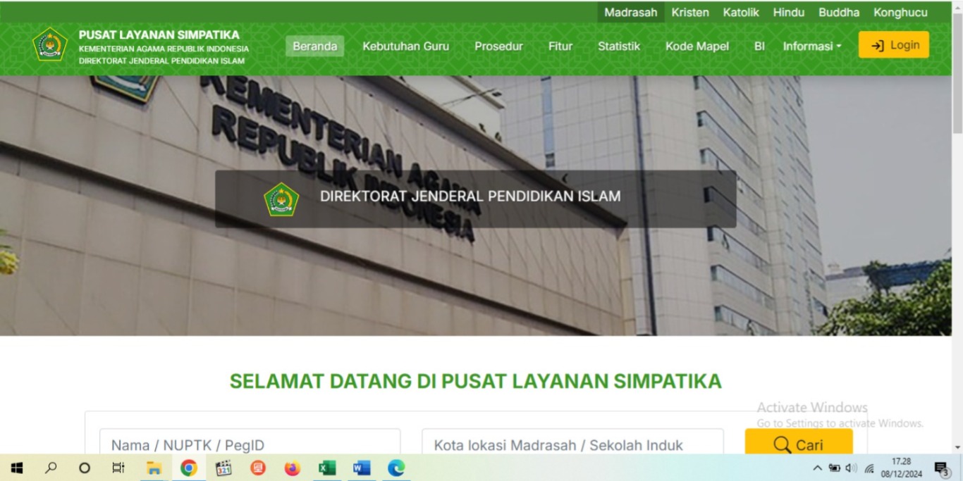 Kunci Pembayaran Sertifikasi Ada di Simpatika, Kepala MIN 2 Tanjung Jabung Timur Apresiasi Operator yang Kerja Tepat Waktu