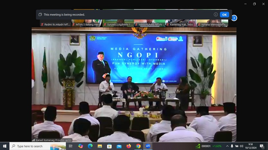 Tingkatkan sinergi dengan media, MIN 2 Tanjung Jabung Timur ikuti Media Gathering â€œNGOPI (Ngobrol Publikasi Informasi) melalui zoom